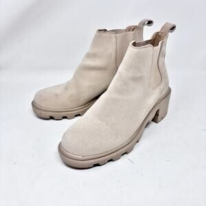 Steve Madden Size 10‎ Hadlee Tan Suede Lug Sole Chelsea Boot Womens